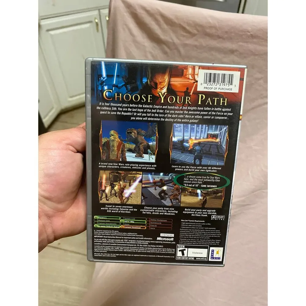 Star Wars: Knights of the Old Republic Platinum Hits (Microsoft Xbox, 2004) CIB